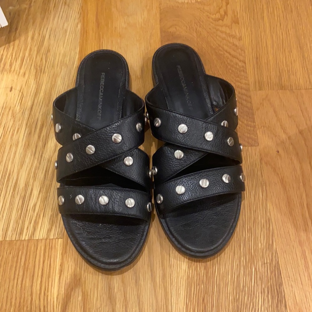 Rebecca minkoff leather studded sandals